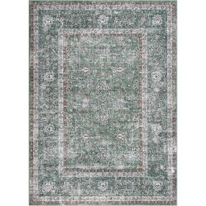 Hallway Runner Rug Washable Non-Slip Vintage Faux Wool Area Rugs for Entryway Indoor Kitchen Laundry Bedroom Living Room - 1 of 4