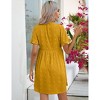 Clearlove Summer Dress Casual Lantern Sleeve V Neck Button Dress Swing Flowy Maternity Dresses - 4 of 4