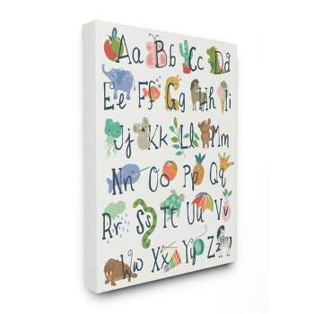 Stupell Industries Kids' Safari Animal Alphabet Colorful Illustrations