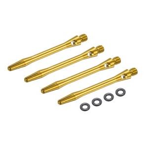 Unique Bargains 2BA Thread Aluminum Dart Shafts with Rubber Rings for Steel Tip 4 Pcs - 1 of 4