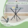 ModernLuxe 5 Piece Round Dining Table Set for 4, Glass Dining Set, Minimalist Saving Breakfast Nook Table Set, Black/White/Brown/Light Gray - 4 of 4