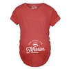 Maternity The More The Merrier T Shirt Funny Christmas Baby Pregnancy Announcement Tee - Crazy Dog Maternity T Shirt - 3 of 4