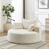 55 inch L Green Chenille Sponge single sofa for Living room Bedroom Lounge and Projection Room (Not a Swivel Chair) No Assembly Required - 2 of 4