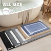 Racxily Soft Absorbent Bathroom Mat and Bath Mat, Premium Microfiber Shag Bath Rug Machine Washable (16"x24",Grey and White) - 4 of 4