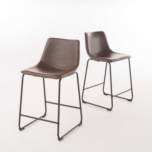 Target leather counter online stools