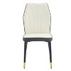 CAVINAS Modern PU Leather Dining Chair, Kitchen Side Chair with Curved Back and Metal Legs - 4 of 4