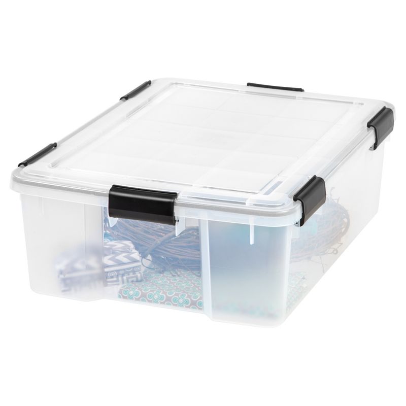 IRIS WeatherPro Plastic Storage Bin Clear with Lid, 2 of 7