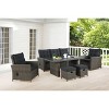 Asti 6pc Wicker Outdoor Seating Set - Gray - Alaterre Furniture: Weather-Resistant Patio Lounge Set with Sofa, Chairs & Table - 2 of 4