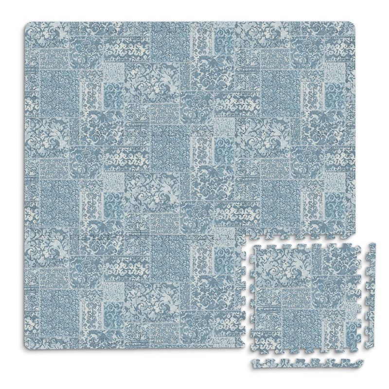 2&#39;10&#34;x2&#39;10&#34; Bazaar Interlocking Floor Tiles Blue - FloorPops, 1 of 5