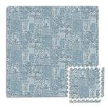 2'10"x2'10" FloorPops Bazaar Interlocking Floor Tiles Blue - Brewster