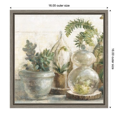 Greenhouse Orchids on Shiplap Canvas Wall Art Print