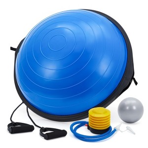 Balance Ball, 1600 lbs Half Exercise Ball with Nonslip Base, Inflatable Half Ball Balance Trainer - 1 of 4