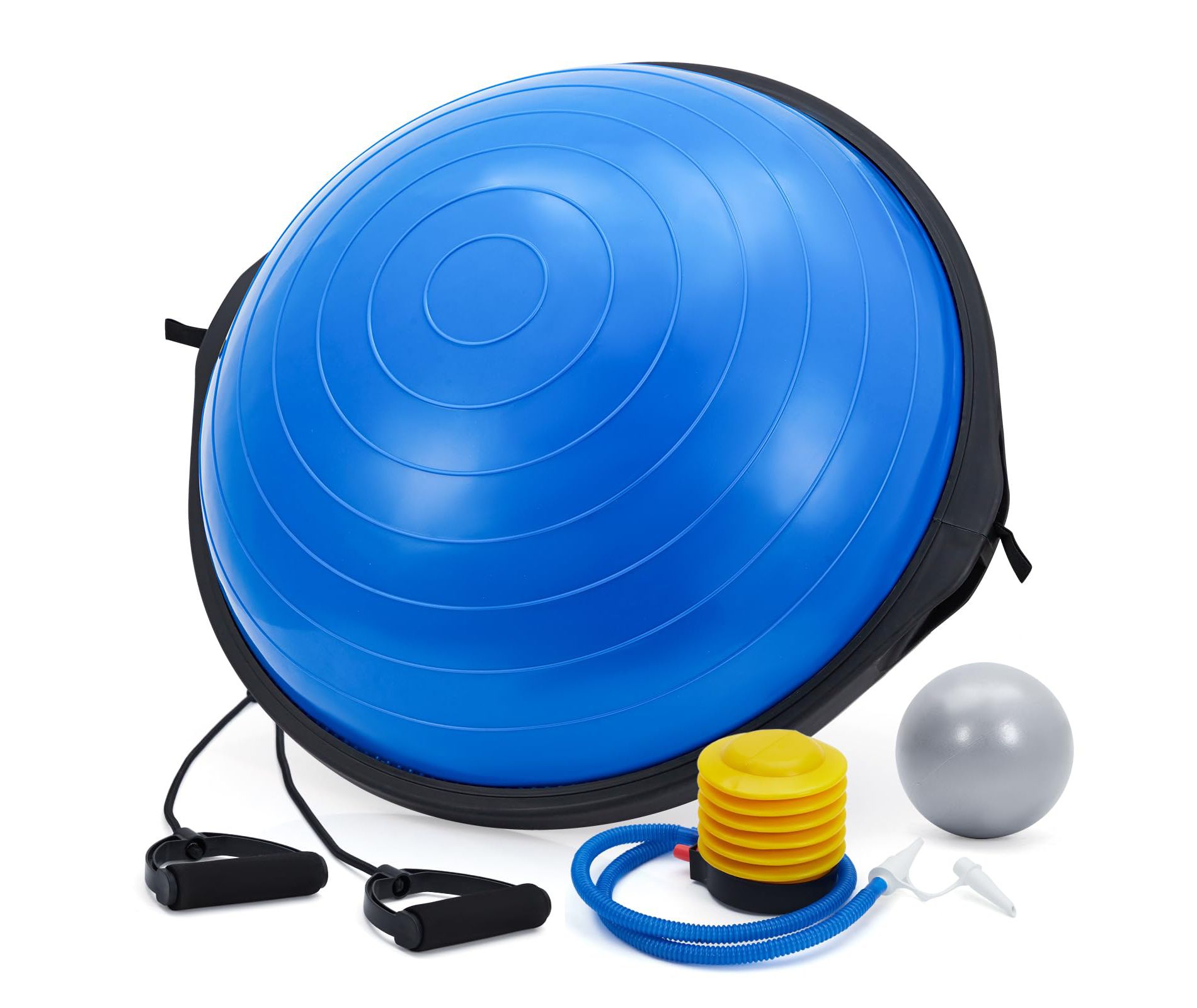 Balance Ball, 1600 lbs Half Exercise Ball with Nonslip Base, Inflatable Half Ball Balance Trainer