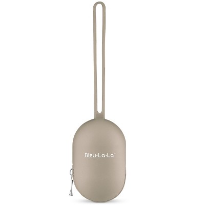 Image of Pacifier and Clip Case with Zipper: A Soft Silicone Convenient Accessory Pouch - Taupe