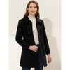 Allegra K Women's Collar Long Sleeve Single Breasted Winter Long Coat - 2 of 4