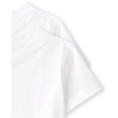 The Children's Place Boys Short Sleeve Basic Layering Tee 2-Pack White S (5/6) — фото 3