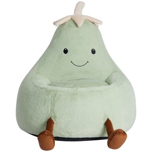 JIONJOY 31" Eggplant-Shaped Toddler Chair - Soft Plush Kids Sofa with Washable Cover, Ages 4-12 - 1 of 4