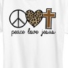 Women's - Instant Message - Peace Love Jesus Short Sleeve Graphic T-Shirt - 2 of 4