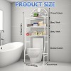 MaseiKar 3-Tier Over The Toilet Storage Rack,White Bathroom Over The Toilet Organizer,Bathroom Stand Storage Organizer Saving Space Fit Most Toilets - 2 of 4