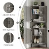 68 Inch Tall Corner Cabinet, Corner Pantry with Adjustable Storage Shelves - 3 of 4