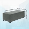 Unique Bargains Stretchy Soft Comfortable Rectangular Foot Stool Cover - 2 of 4