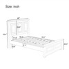Streamdale Traditional Town and Country Style Pinewood Vintage Queen Bed, White - 3 of 4