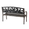 Evergreen Metal Fern Bench - 3 of 4