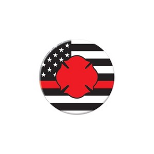 Beistle Firefighter Maltese Icon w/Flag Button, 2", (6/Pkg) Multicolored - 1 of 4
