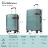 ModernLuxe Hardshell Luggage Set with TSA Lock, 360°Spinner Wheels, Packing Cubes&Cup Holder, Lightweight Travel Suitcase, Carry-On&Check-In, 20"+28" - 2 of 4