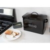 Nat & Jules Extra Large Black 15 x 10 Metal Farmhouse Bread Box - Holds Two Full Loaves - 4 of 4