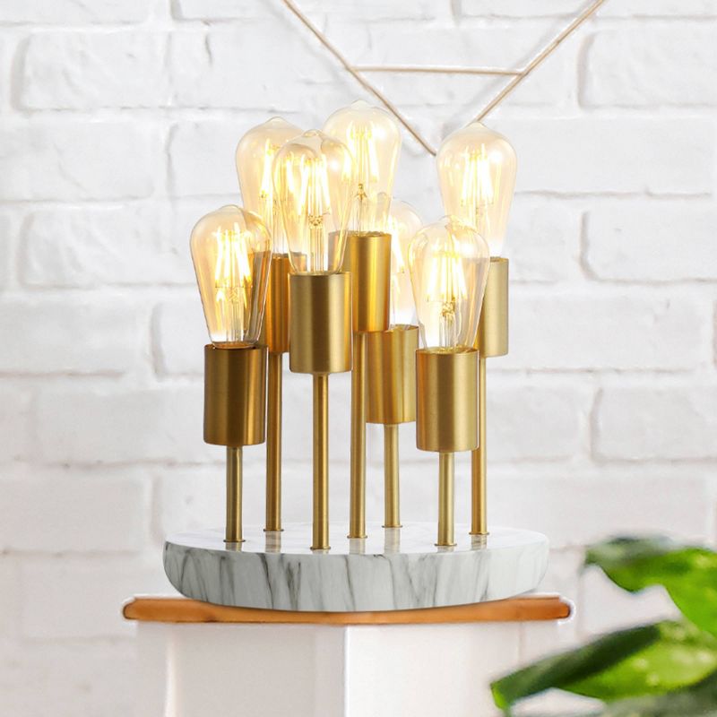 13.5&#34; Metal Pleiades Modern Accent Lamp (Includes LED Light Bulb) Gold - JONATHAN Y, 6 of 7