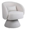 Swivel Accent Chair Armchair, Round Barrel Chair in Fabric for Living Room Bedroom - 4 of 4