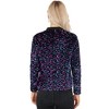 Anna-Kaci Women's Sequin Bomber Jacket with Front Zipper Closure and Ribbed Trim - 3 of 4