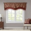 MAYEERTY 50x18" Jacquard Window Valance Navy - 2 of 4