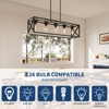 Dining Rooms Black Chandeliers,Kitchen Island Farmhouse Lighting Fixture Industrial Rustic Ceiling Hanging 5 Light Modern Pendant with Glass Shade - 3 of 4