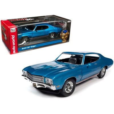 1971 Buick Grand Sport GS Stage 1 Stratomist Blue Metallic "Class of 1971" "AM 30th Anniversary" 1/18 Diecast Model by Autoworld