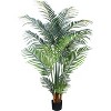 MaseiKar Artificial Tropical Palm Plant - 5 Ft Artificial Tree with Plastic Pot for Office and Home Decor, Tall Faux Plants for Indoors and Outdoors - 3 of 4