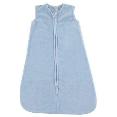 Hudson Baby Infant Boy Plush Sleeping Bag, Sack, Blanket, Solid Light Blue Fleece