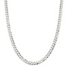 Black Bow Jewelry Men's 6.8mm Sterling Silver Solid Flat Curb Chain Necklace - 3 of 4