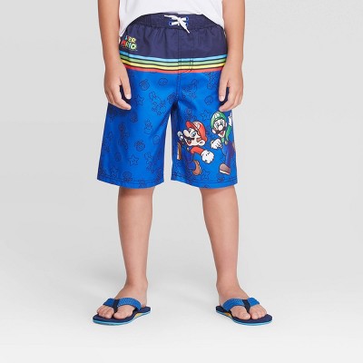 boys mario swim trunks