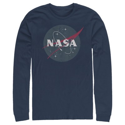 Men's NASA Simple Vintage Logo Long Sleeve Shirt