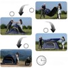 VisioGear Camping Tent 2/3/4 Person, Waterproof Windproof Double Layer with Rainfly, Easy Setup for Hiking, Black&Orange, 83.9"*58.3"*47.3" - 4 of 4