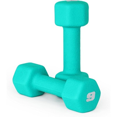 CAP Barbell Neoprene Coated Dumbbell Set, Color Coded Free Weights, Multiple Sizes & Color Options