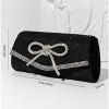 Bow Evening Bag Sparkly Clutch Purses for Women Wedding Glitter Rhinestone Party Prom Purse Dressy Clutch Bags Black - 4 of 4
