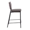 Contemporary Counter Stool with Braided Fabric and Faux Leather for Kitchen or Bar Seating (Set of 2) - 3 of 4