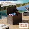 Gallon Outdoor Storage Box Waterproof, Lockable Resin Deck Box, Patio Deck Storage Box For Package Delivery, Square Deck Box Small Container - 2 of 4
