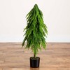 Nearly Natural 3' Artificial Real Touch Down Swept Norfolk Pine Tree with Natural Look - 4 of 4