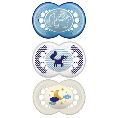 MAM Day/Night Triple Pack 6+ Months - Blue/Aqua 3ct