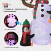 Paaaawaters 6FT Christmas Inflatable Outdoor Decoration, Snowman with Penguin - 3 of 4