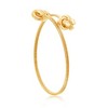 Bella Silver Sterling Silver Love Knot Wire Bangle - Gold Plated - Gold - 2 of 3